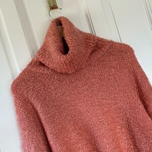 Promesa Cozy Chunky Knit Turtleneck Sweater in Dusty Rose